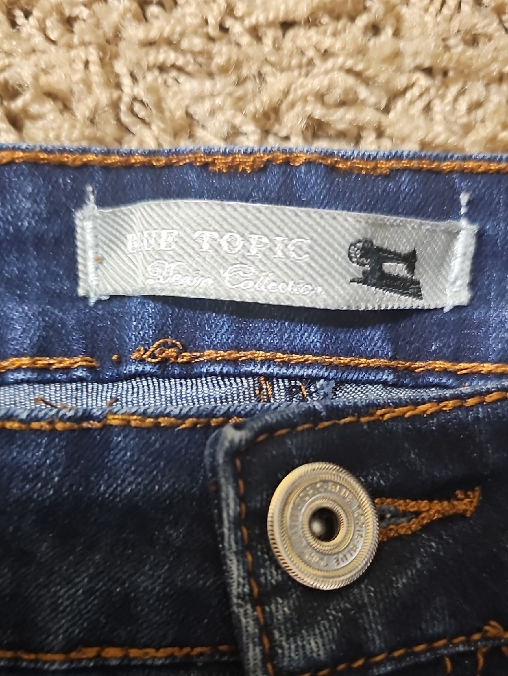 Blue Topic Denim Collection Distressed Skinny Jeans Zippers 13/14 Pants - Picture 4 of 8